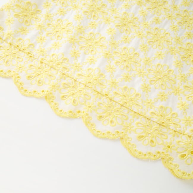 Nora Embroidered Mini Dress, Yellow - Dresses - 5