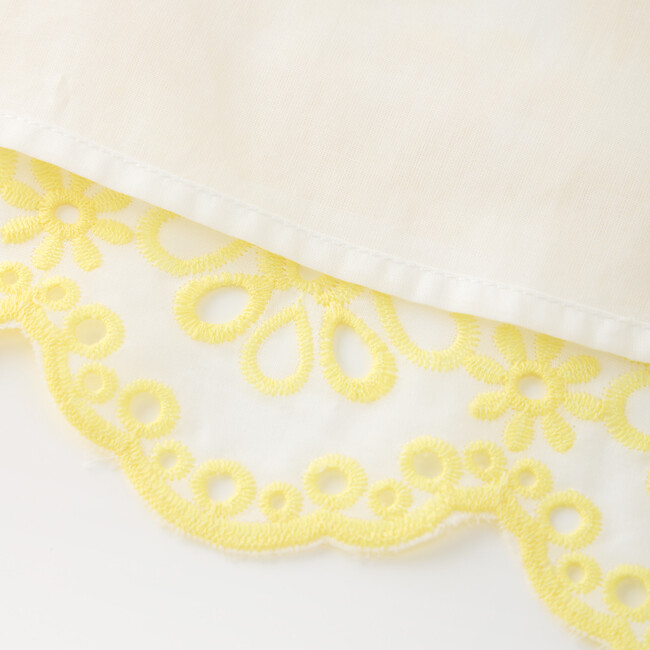 Nora Embroidered Mini Dress, Yellow - Dresses - 6