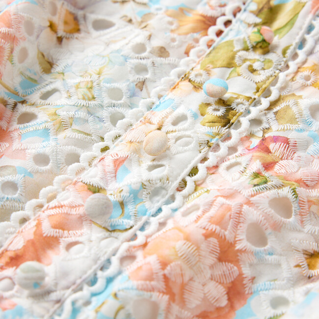 Daphne Embroidered Long Sleeve Dress, Floral - Dresses - 4