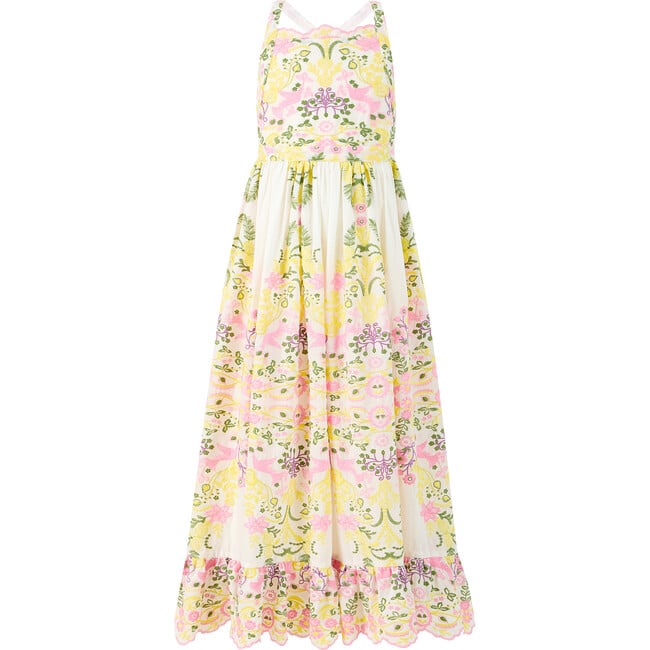 Fiona Embroidered Maxi Dress, Multi - Dresses - 1