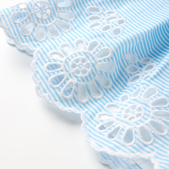 Harley Embroidered Shorts, Blue Stripe - Shorts - 4