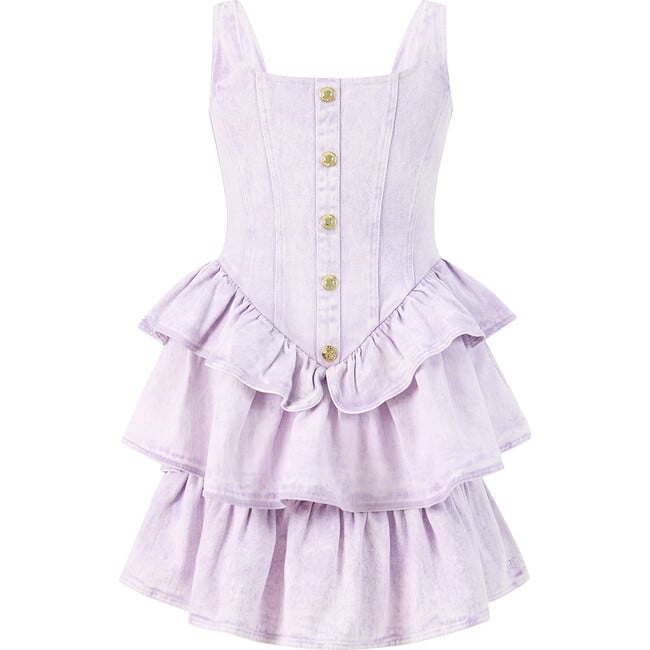 Estelle Denim Mini Dress, Purple