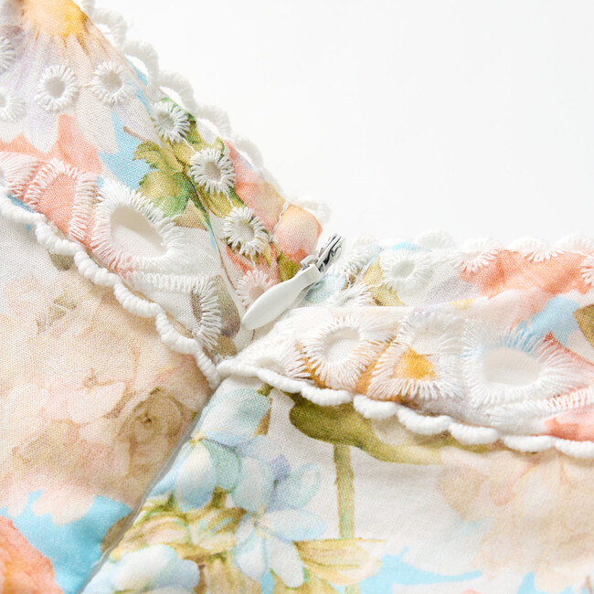 Daphne Embroidered Long Sleeve Dress, Floral - Dresses - 8