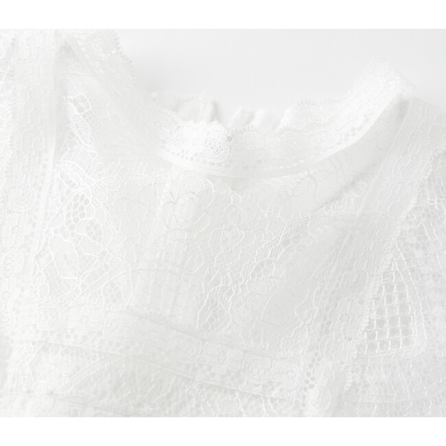 Emily Lace Mini Dress, Ivory - Dresses - 3