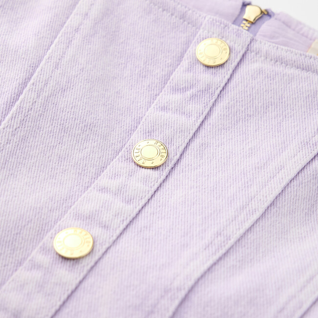 Estelle Denim Mini Dress, Purple - Dresses - 4