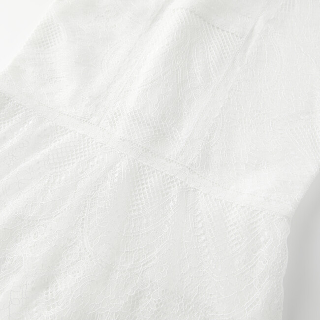 Emily Lace Mini Dress, Ivory - Dresses - 4
