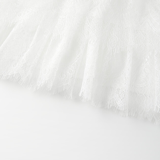 Emily Lace Mini Dress, Ivory - Dresses - 5