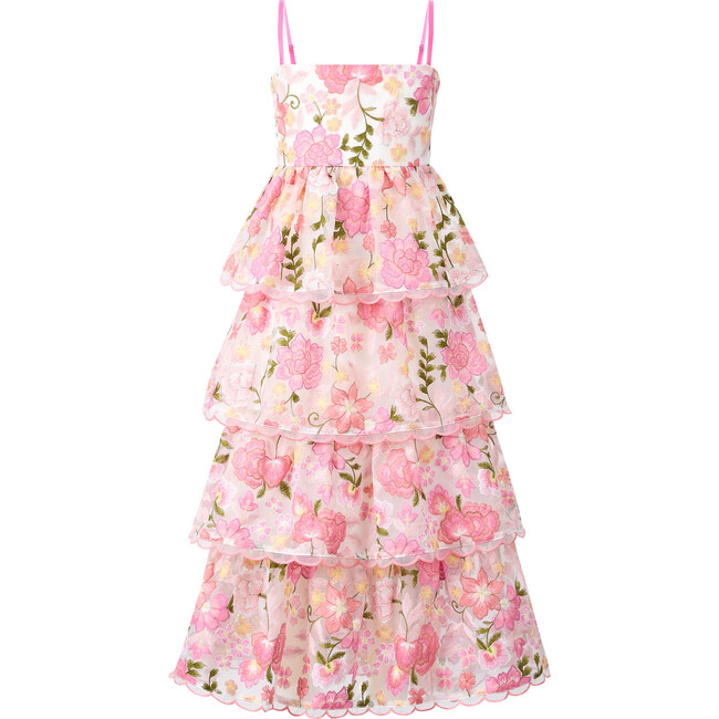 Avery Embroidered Maxi Dress, Floral - Dresses - 1