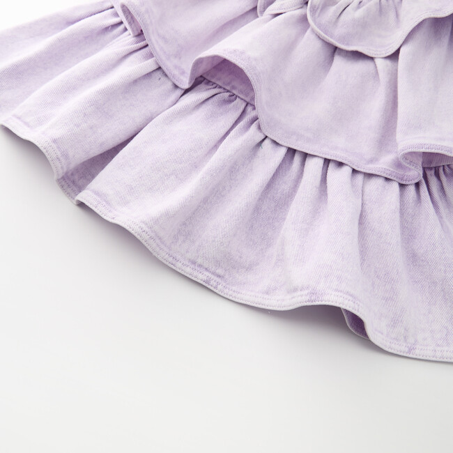 Estelle Denim Mini Dress, Purple - Dresses - 6