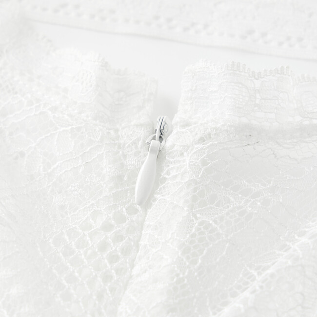 Emily Lace Mini Dress, Ivory - Dresses - 7