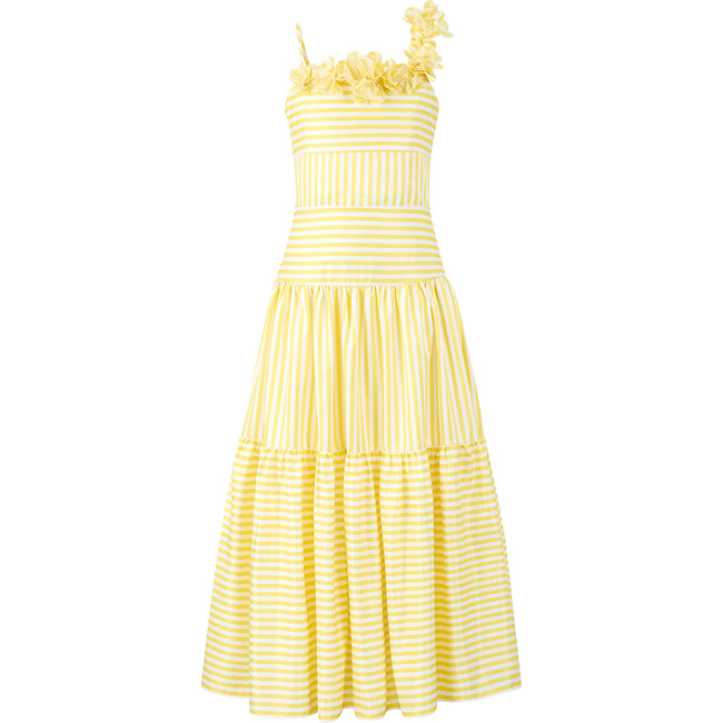 Iris Maxi Dress, Yellow Stripe - Dresses - 1