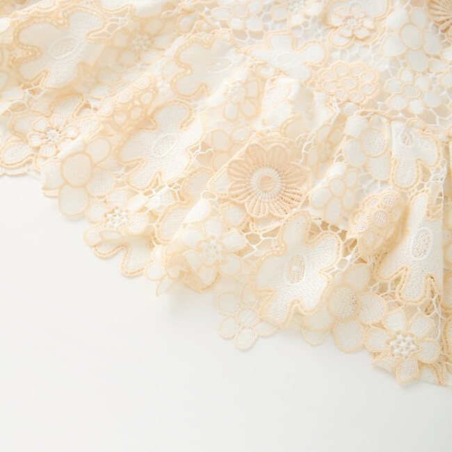 Amara Embroidered Mini Dress, Beige - Dresses - 5