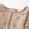 Ottilie Embroidered Top, Taupe - Blouses - 3