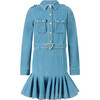 Maggie Denim Mini Dress, Denim Blue - Dresses - 1 - thumbnail
