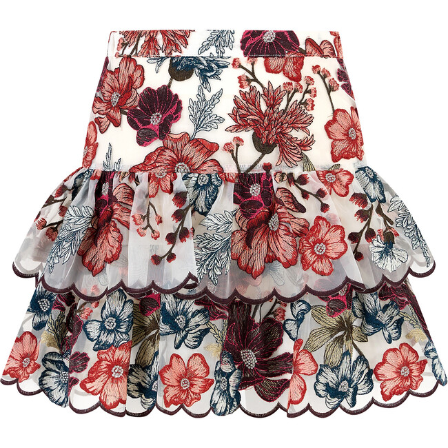 Elana Embroidered Mini Skirt, Floral