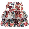 Elana Embroidered Mini Skirt, Floral - Skirts - 1 - thumbnail