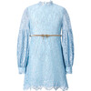 Dolly Embroidered Mini Dress, Blue - Dresses - 1 - thumbnail