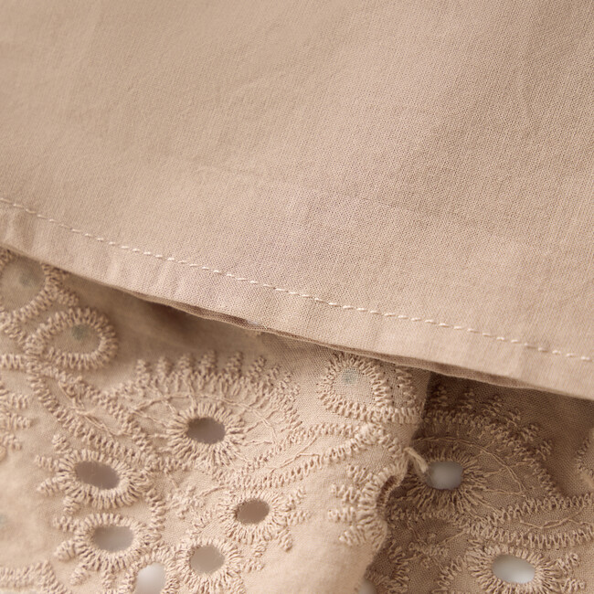 Ottilie Embroidered Mini Skirt, Taupe - Skirts - 4