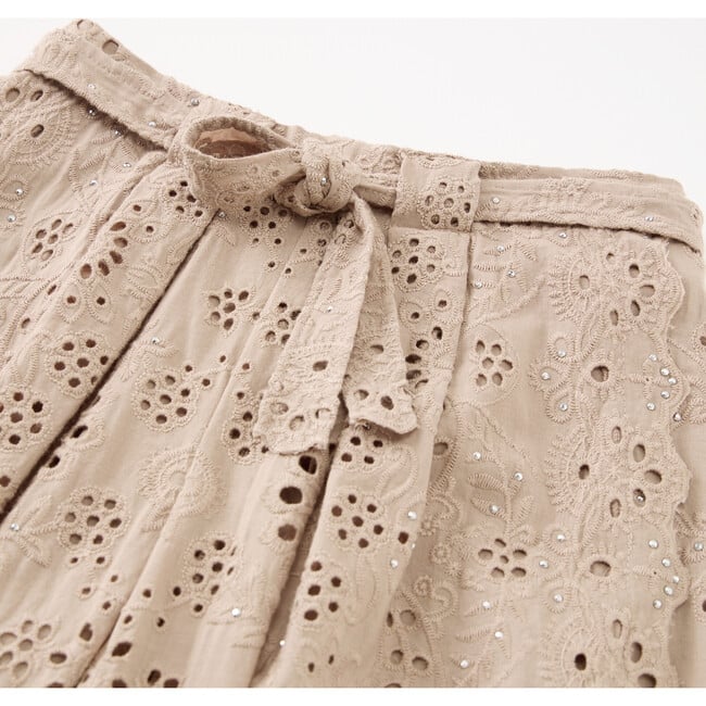 Ottilie Embroidered Pants, Taupe - Pants - 4