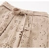 Ottilie Embroidered Pants, Taupe - Pants - 4 - thumbnail