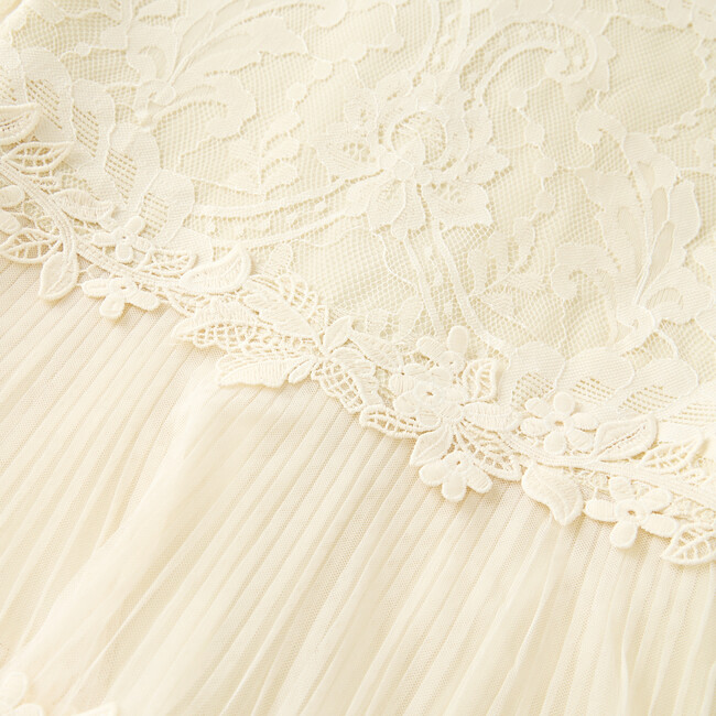 Peggy Lace Midi Dress, Crème - Dresses - 4