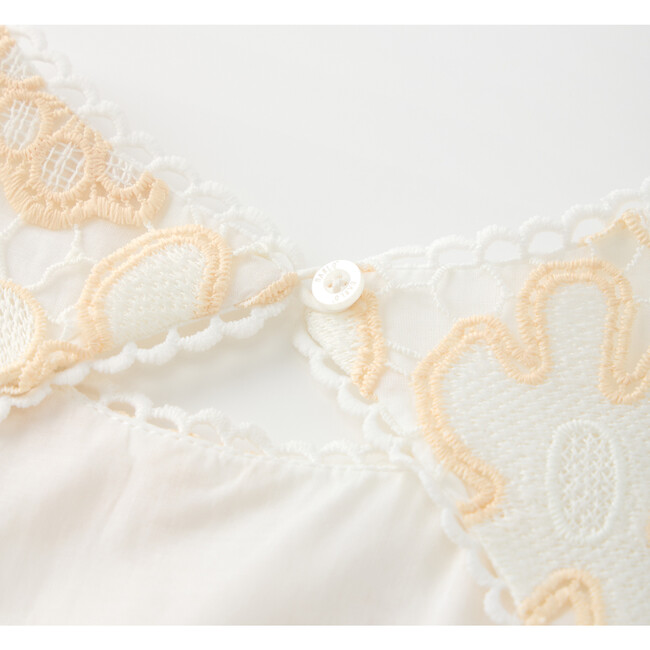 Amara Embroidered Mini Dress, Beige - Dresses - 9