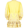 Charm Embroidered Mini Dress, Yellow - Dresses - 2 - thumbnail