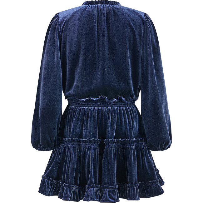 Symphony Velvet Mini Dress, Blue