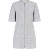 Stardust Tweed Mini Dress, Silver - Dresses - 1 - thumbnail