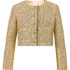Celina Tweed Jacket, Gold - Jackets - 1 - thumbnail