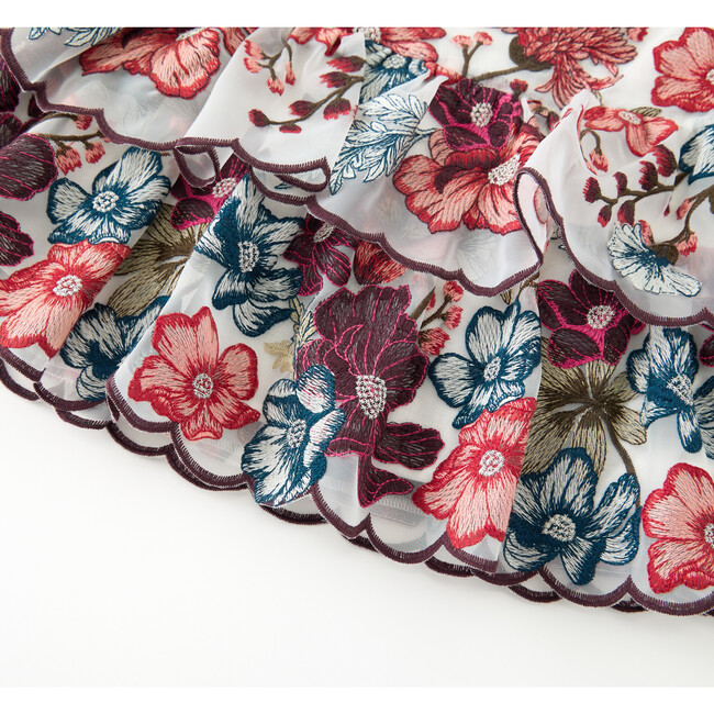 Elana Embroidered Mini Skirt, Floral - Skirts - 4