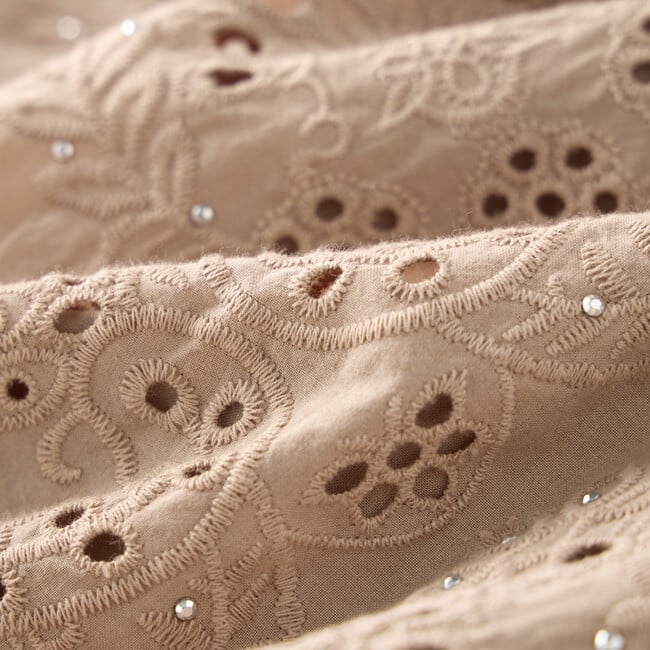 Ottilie Embroidered Pants, Taupe - Pants - 6