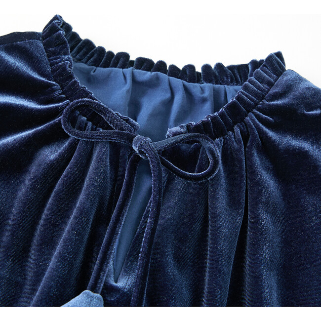 Symphony Velvet Mini Dress, Blue - Dresses - 3