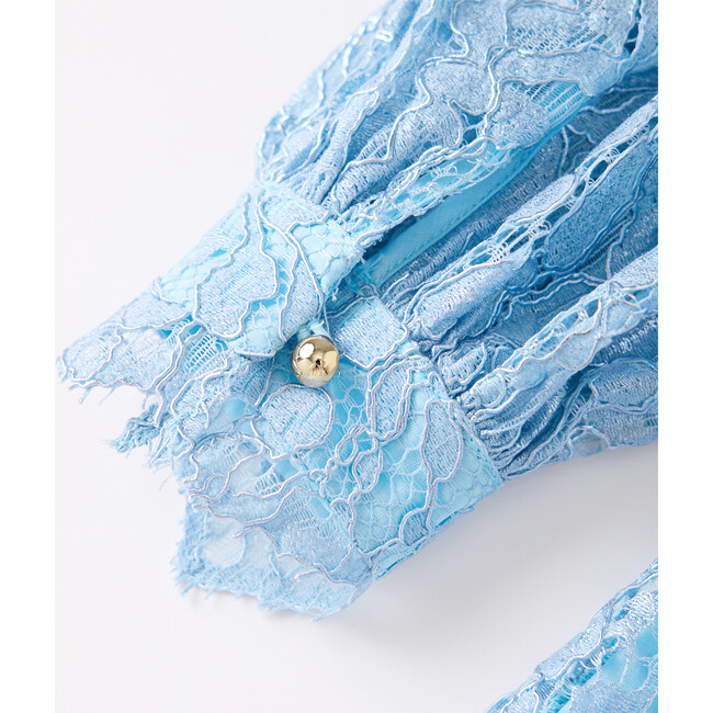 Dolly Embroidered Mini Dress, Blue - Dresses - 5