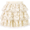 Ava Embroidered Mini Skirt, Oat - Skirts - 2