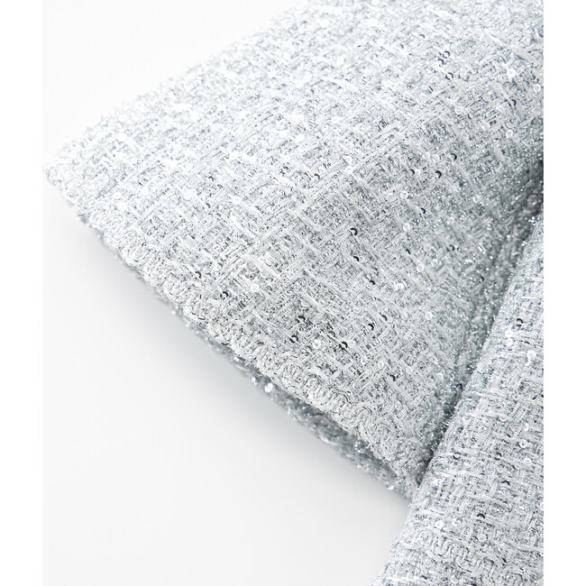 Stardust Tweed Mini Dress, Silver - Dresses - 4