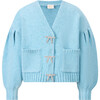 Lydia Knit Cardigan, Blue - Coats - 1 - thumbnail