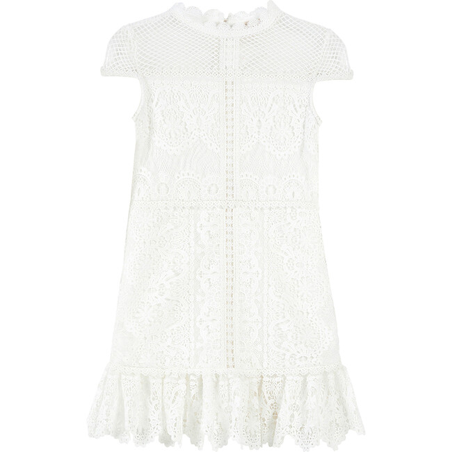 Annalisa Lace Mini Dress, Ivory