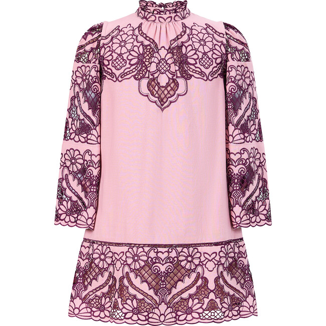 Annie Embroidered Sleeve Mini Dress, Thistle