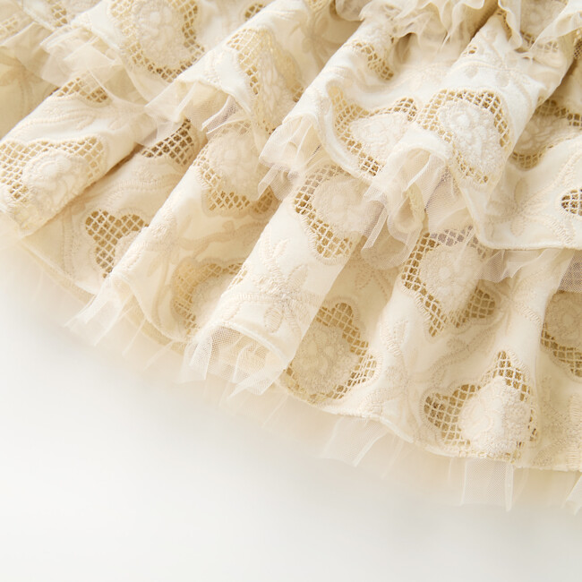 Ava Embroidered Mini Skirt, Oat - Skirts - 4