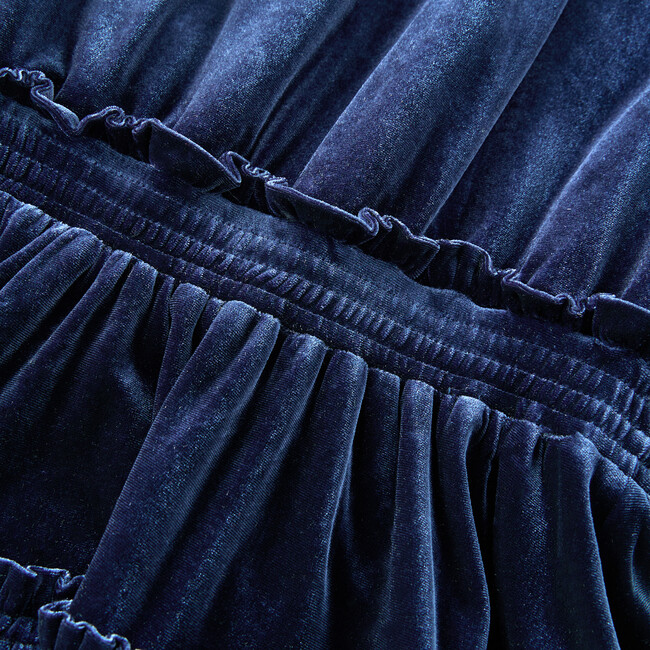 Symphony Velvet Mini Dress, Blue - Dresses - 5