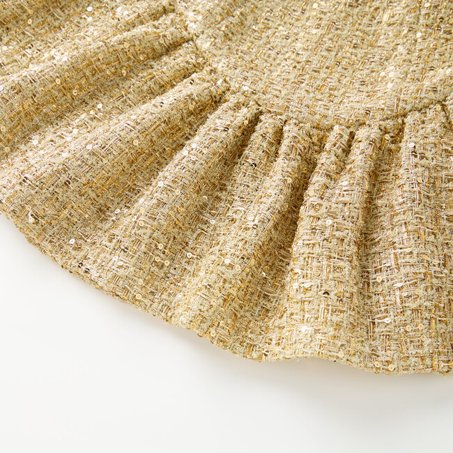 Celina Tweed Mini Skirt, Gold - Skirts - 4