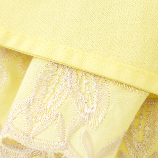 Charm Embroidered Mini Dress, Yellow - Dresses - 6