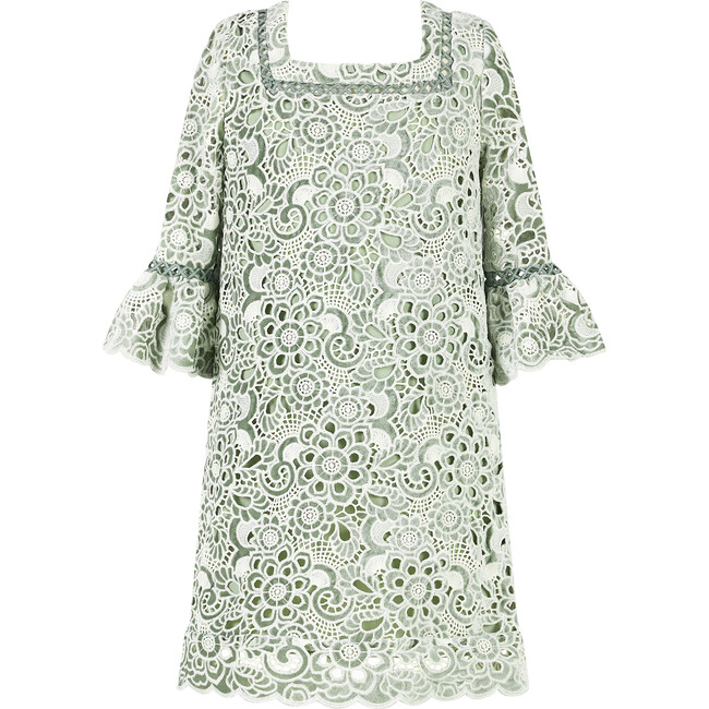 Libby Embroidered Mini Dress, Mint