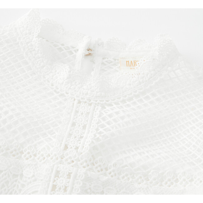 Annalisa Lace Mini Dress, Ivory - Dresses - 3
