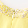 Charm Embroidered Mini Dress, Yellow - Dresses - 7 - thumbnail