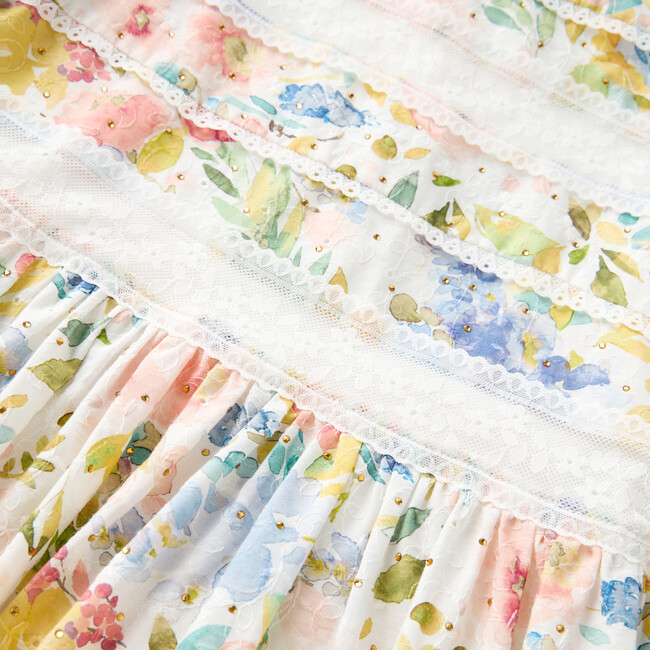 Lina Embroidered Mini Dress, Floral - Dresses - 4