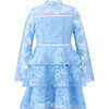 Gianna Embroidery Mini Dress, Powder Blue - Dresses - 1 - thumbnail