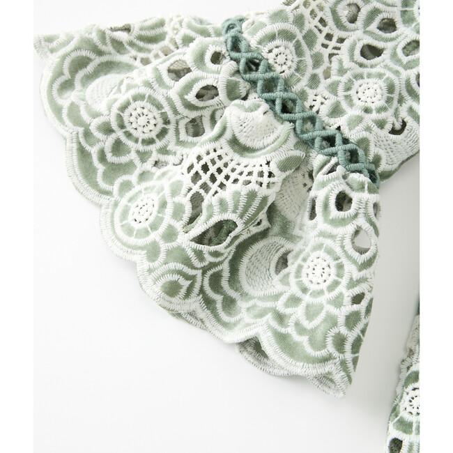 Libby Embroidered Mini Dress, Mint - Dresses - 4