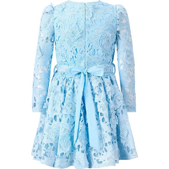 Judy Embroidered Mini Dress, Sky Blue